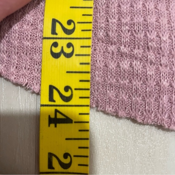 Free People Women's Small Dusty Rose Embroidered Crochet Waffle Knit Blouse Top - Picture 13 of 16